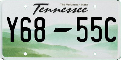 TN license plate Y6855C