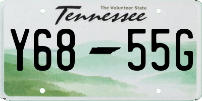TN license plate Y6855G