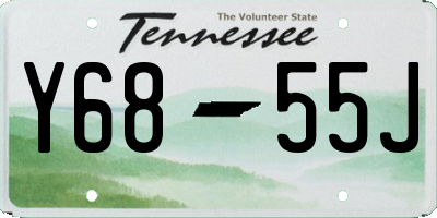 TN license plate Y6855J