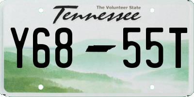 TN license plate Y6855T