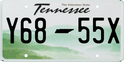 TN license plate Y6855X