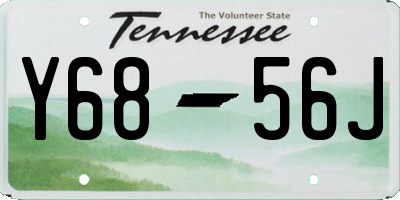 TN license plate Y6856J