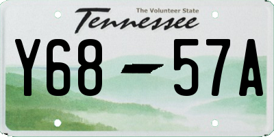 TN license plate Y6857A