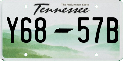 TN license plate Y6857B