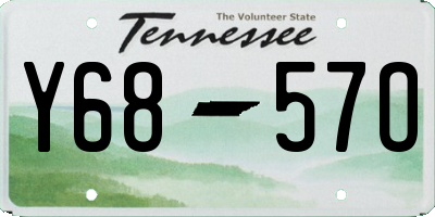 TN license plate Y6857O