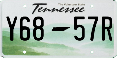 TN license plate Y6857R