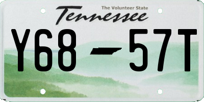 TN license plate Y6857T