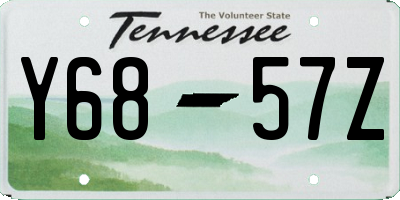 TN license plate Y6857Z