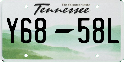 TN license plate Y6858L