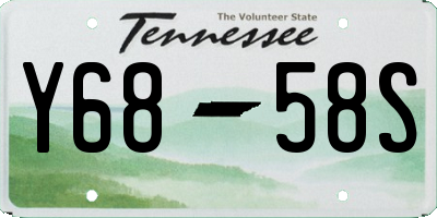 TN license plate Y6858S