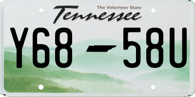 TN license plate Y6858U