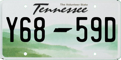 TN license plate Y6859D
