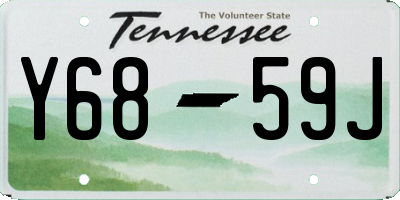 TN license plate Y6859J