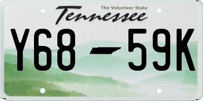 TN license plate Y6859K