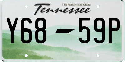 TN license plate Y6859P