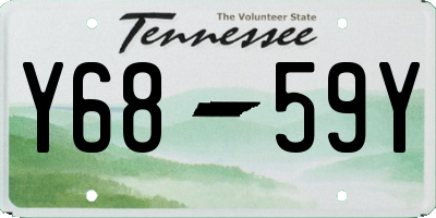 TN license plate Y6859Y