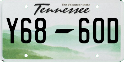 TN license plate Y6860D