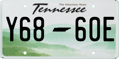 TN license plate Y6860E