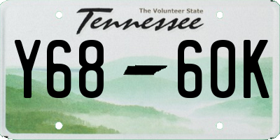 TN license plate Y6860K