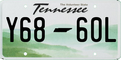 TN license plate Y6860L