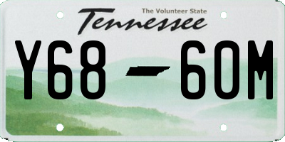 TN license plate Y6860M