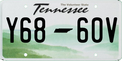 TN license plate Y6860V