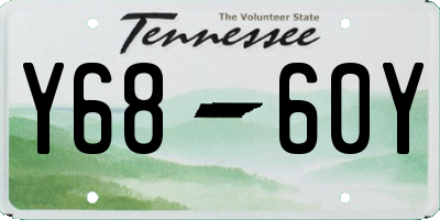 TN license plate Y6860Y