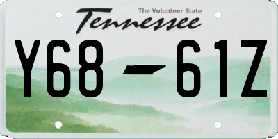 TN license plate Y6861Z