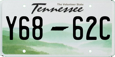 TN license plate Y6862C