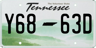 TN license plate Y6863D