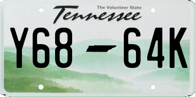 TN license plate Y6864K