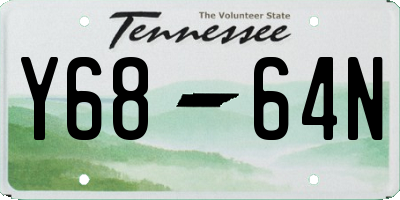 TN license plate Y6864N