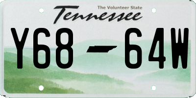 TN license plate Y6864W