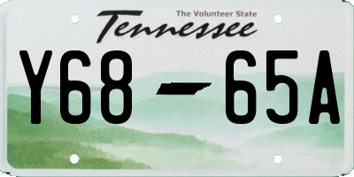 TN license plate Y6865A