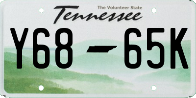 TN license plate Y6865K