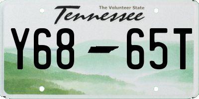 TN license plate Y6865T