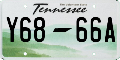 TN license plate Y6866A