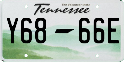 TN license plate Y6866E