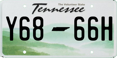 TN license plate Y6866H