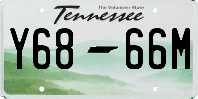 TN license plate Y6866M