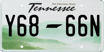 TN license plate Y6866N