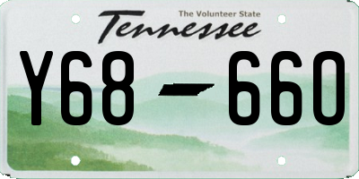 TN license plate Y6866O