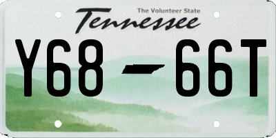 TN license plate Y6866T