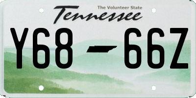 TN license plate Y6866Z