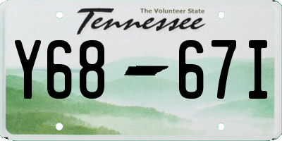 TN license plate Y6867I