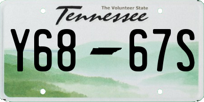 TN license plate Y6867S
