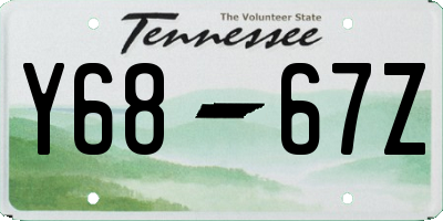 TN license plate Y6867Z