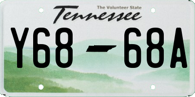 TN license plate Y6868A