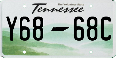 TN license plate Y6868C