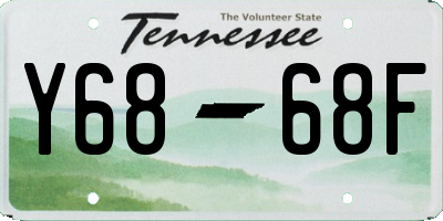 TN license plate Y6868F